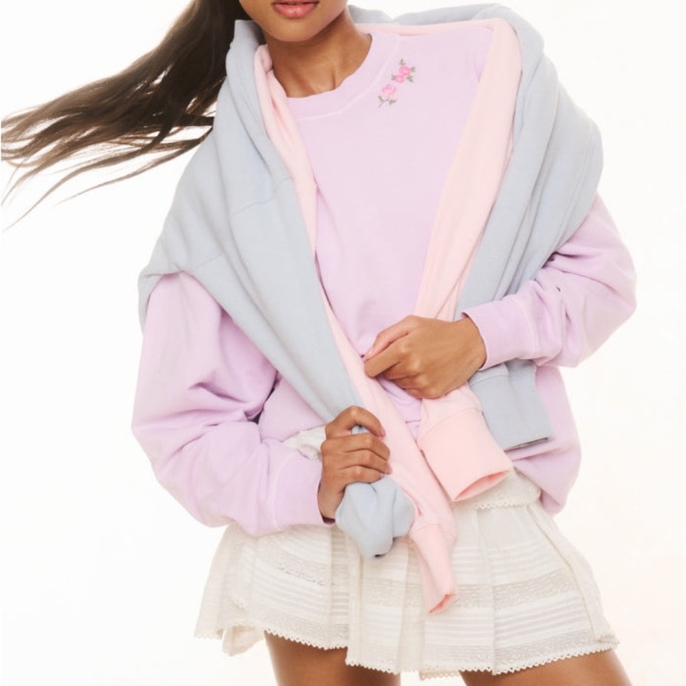 LoveShackFancy Palo Pullover – Lavender Mist